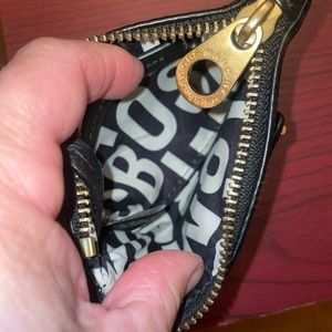 Marc Jacob’s Leather coin purse black gold plate